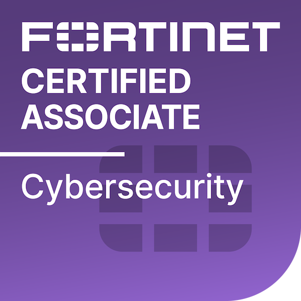 Fortinet Certified Associate in Cybersecurity badge